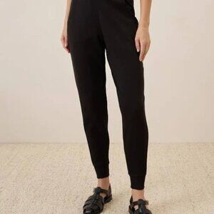 Pact Women's Organic Cotton Airplane Jogger Size L Black 100% Organic Cotton
